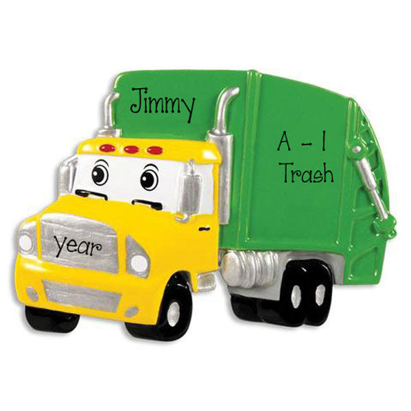 GARBAGE TRUCK CHRISTMAS ORNAMENT / MY PERSONALIZED ORNAMENT