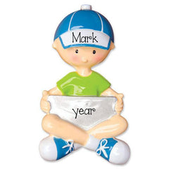 BOY WITH IPAD/MY PERSONALIZED ORNAMENT