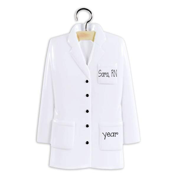 LAB COAT for MEDICAL / Personalized Christmas  Ornament