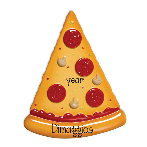 Slice of PIZZA~Personalized Christmas Ornament