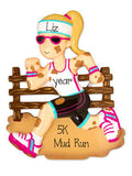 Female Mud Runner-personalized ornament