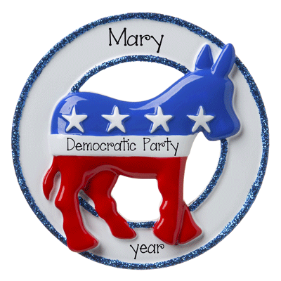 Democrat-Personalized Christmas Ornament