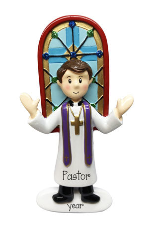 Male Minister, Priest, Pastor-personalized ornament