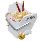 Chinese Food with chopsticks and fortune cookie-Personalized Ornament