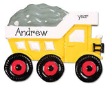 YELLOW DUMP TRUCK / MY PERSONALIZED ORNAMENT