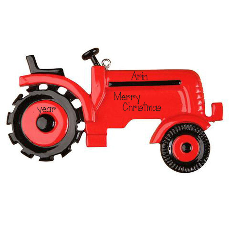Red Tractor Ornament-Personalized Ornament