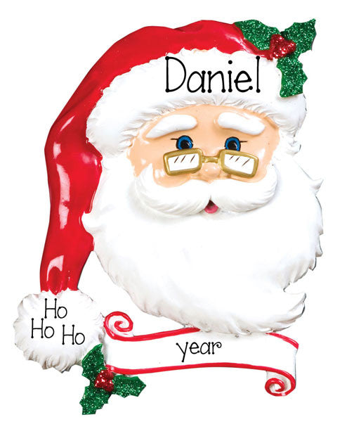 SANTA HEAD ORNAMENT/ MY PERSONALIZED ORNAMENTS