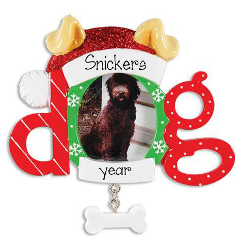 DOG Photo Frame-Personalized Christmas Ornament