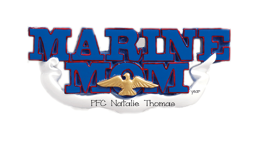 Marine Mom-Personalized Christmas ornament