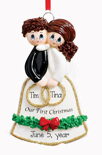 BEAUTIFUL WEDDING AND 1ST CHRISTMAS COUPLES ORNAMENT, My Personalized Ornaments