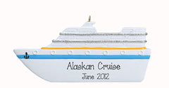 cruise boat, Christmas personalized Ornament