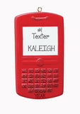 RED GLITTER CELL PHONE / MY PERSONALIZED ORNAMENTS