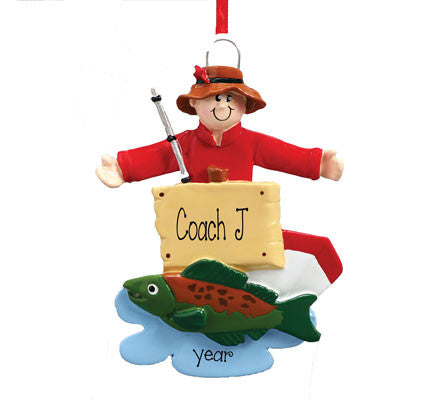 FISHING Personalized Ornament For Coach