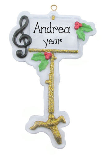 Music Stand / Band - Personalized Christmas Ornament