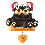 bLACK BEAR COUPLE, MY PERSONALIZED ORNAMENT
