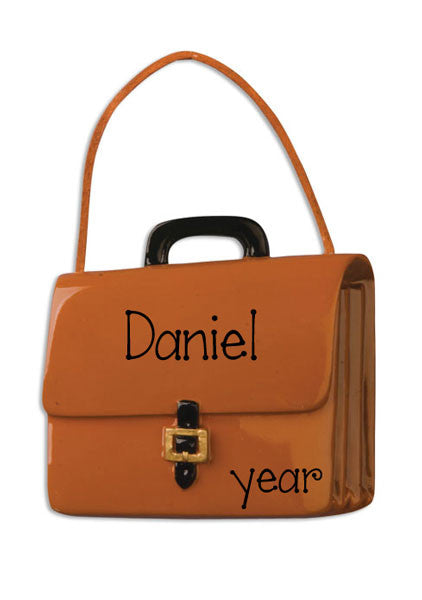 LEATHER BRIEFCASE - Personalized Ornament