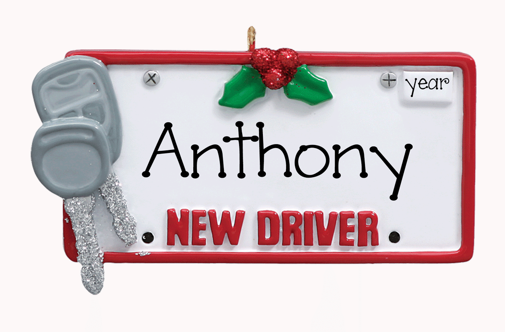 New Driver w/Key-Personalized Ornament