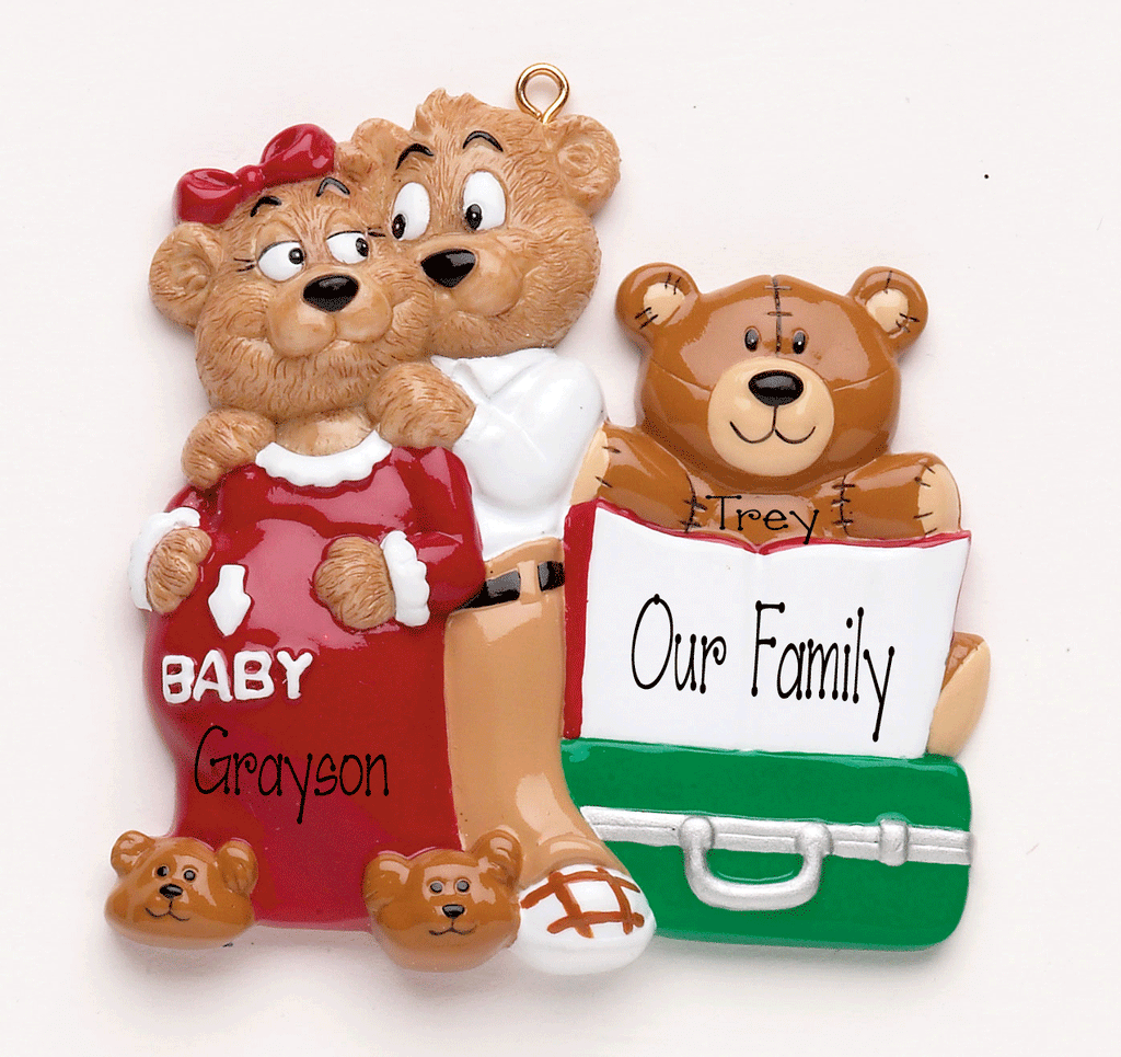Expecting Bear Family Ornament