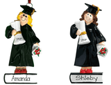 Female Graduate Blonde ~ Personalized Christmas Ornament - My Personalized Ornaments