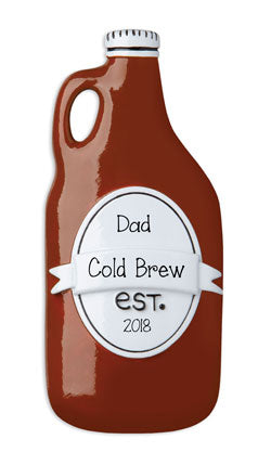 Growler of Craft Beer for Dad~Personalized Ornament