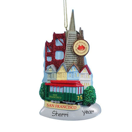 San Francisco Personalized Christmas Ornament