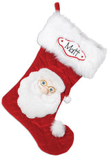 SANTA RED PERSONALIZED CHRISTMAS STOCKING
