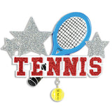 tennis, personalized, christmas ornament