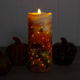 Fall Harvest Fiber Optic Candle