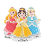 Personalized Three Princesses Christmas Ornament, Cute and Charming Christmas Gifts for Little Girls, Girly Keepsake