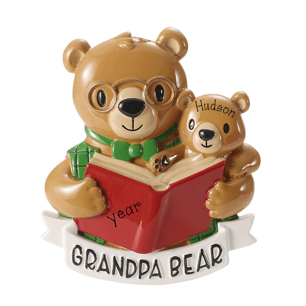Grandpa Bear Personalized Christmas Ornament ~  Best Grandpa ~  Grandpa's 1st Christmas ~ Father's day Gift~ Grandpa and Me Keepsake