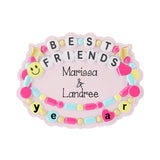 Personalized Friendship Bracelet Ornament, Best Friends Christmas Gift