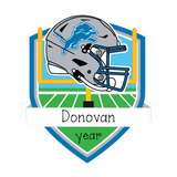 Detroit Lion's Football Christmas Personalized Ornament