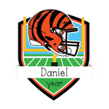 Cincinatti Bengal's Football Christmas Personalized Ornament