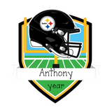 Pittsburg Steeler's Licensed Football Personalized Christmas Ornament
