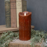 7" MOVING FLAME BRONZE PILLAR CANDLE