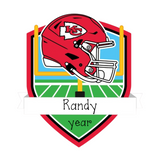 Kansas City Chief's Football Christmas Personalized Ornament
