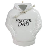 Soccer Dad Sweatshirt Personalized Christmas Ornament, White Soccer Sweatshirt