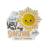 You Are My Sunshine Personalized Christmas Ornament ~ New Baby ~ Grandkids Gift ~ Boyfriend ~ Girlfriend Keepsake ~ Gift For Loved One