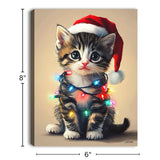Little Christmas Surprise 6x8 Lighted Tabletop Canvas
