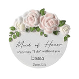 Will you be my Bridesmaid Keepsake ~ Will You Be My Maid of Honor ~ Personalized Christmas Ornament~ Bridesmaid Gift ~ Bridal Party Gift
