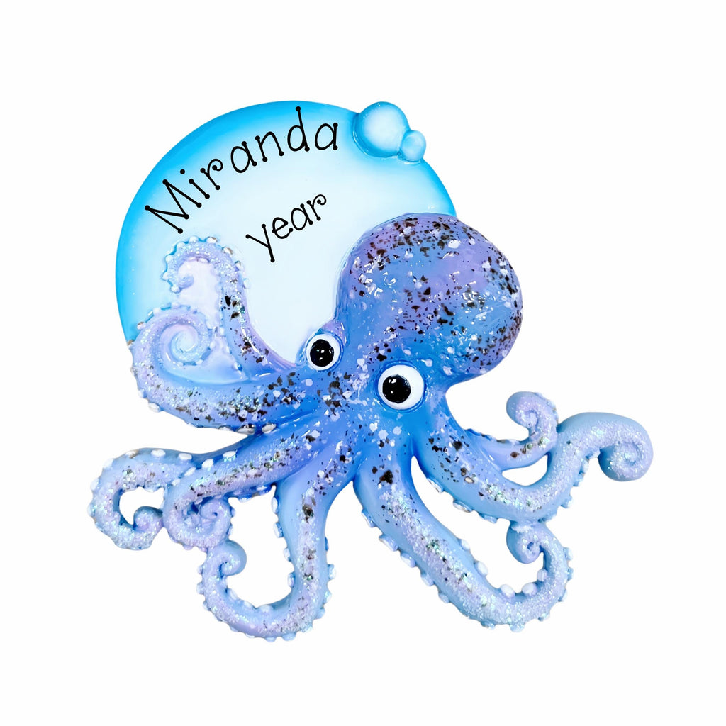 Personalized Octopus Christmas Ornament – Ocean Lover Keepsake