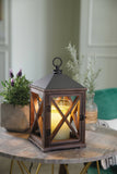 Weathered Espresso Wooden Lantern