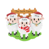 Personalized Sheep Christmas Ornament | Family Of 3 Keepsake