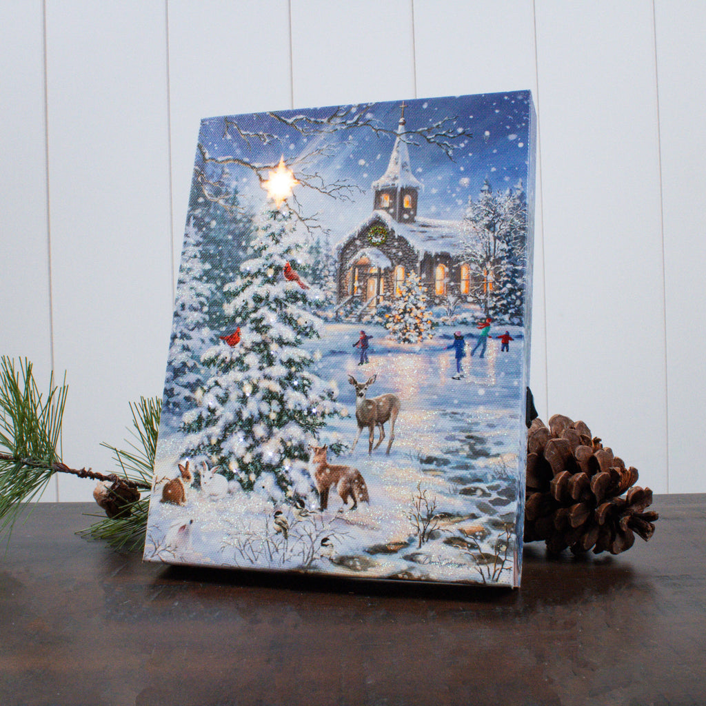 Rejoice 6x8 Lighted Tabletop Canvas