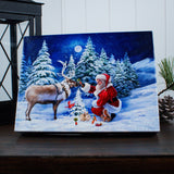 Santa and Friends 8x6 Lighted Tabletop Canvas