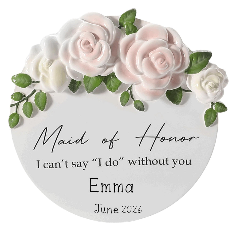 Will You Be My Maid of Honor Keepsake ~ Personalized Christmas Ornament~Maid Of Honor Gift~Will You Be My Bridesmaid Gift~Bridal Party Gift