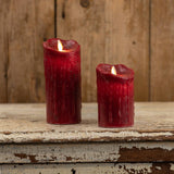 7" MOVING FLAME RED PILLAR CANDLE