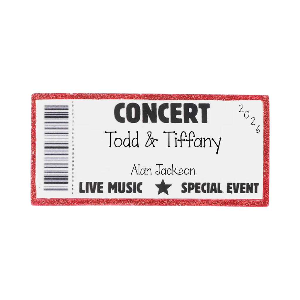 Concert Memories Personalized Ornament: Music Lovers Holiday Decor, Custom Boy Partying Design