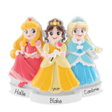 Personalized Three Princesses Christmas Ornament, Cute and Charming Christmas Gifts for Little Girls, Girly Keepsake