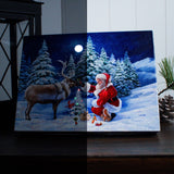 Santa and Friends 8x6 Lighted Tabletop Canvas